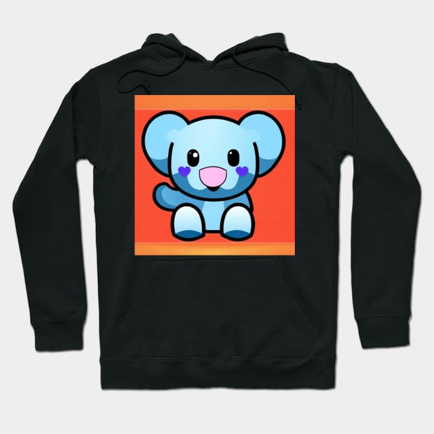 Cute Kawaii Baby Elephant - cute art for kids Hoodie by thisishri